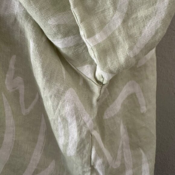 Stone Fox Wear Oversized Shirt Linen Aloe Lines Print Airy Lightweight XS/S - Picture 8 of 14